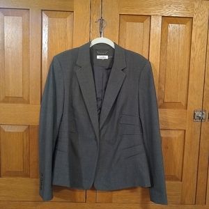 Calvin Klein brown tailored fitted blazer
